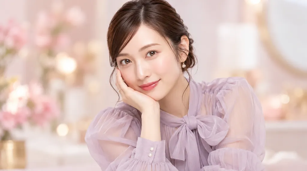 明るい表情の日本人女性